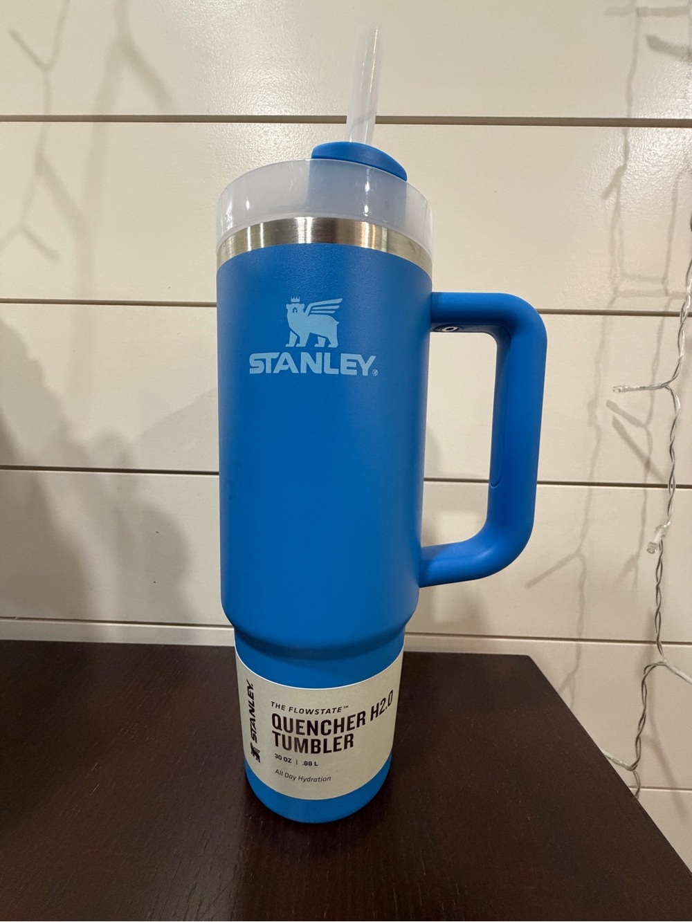 Stanley Azure Blue Quencher H2.0 Tumbler 30 oz with Handle and Straw